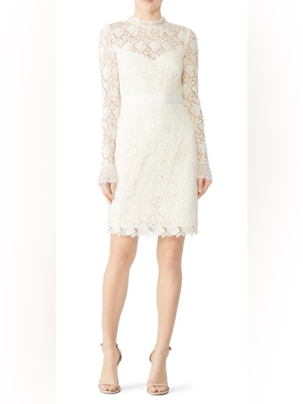 Monique lhuillier Marie ivory lace sheath dress retails $395 size 12